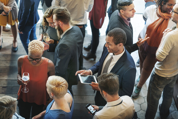 Group of people in a networking event