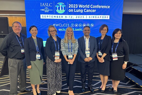 Dr. Anil Tibdewal (the third from the right) as faculty in the Radiotherapy Contouring Workshop at the World Conference on Lung Cancer (WCLC) 2023 in Singapore.