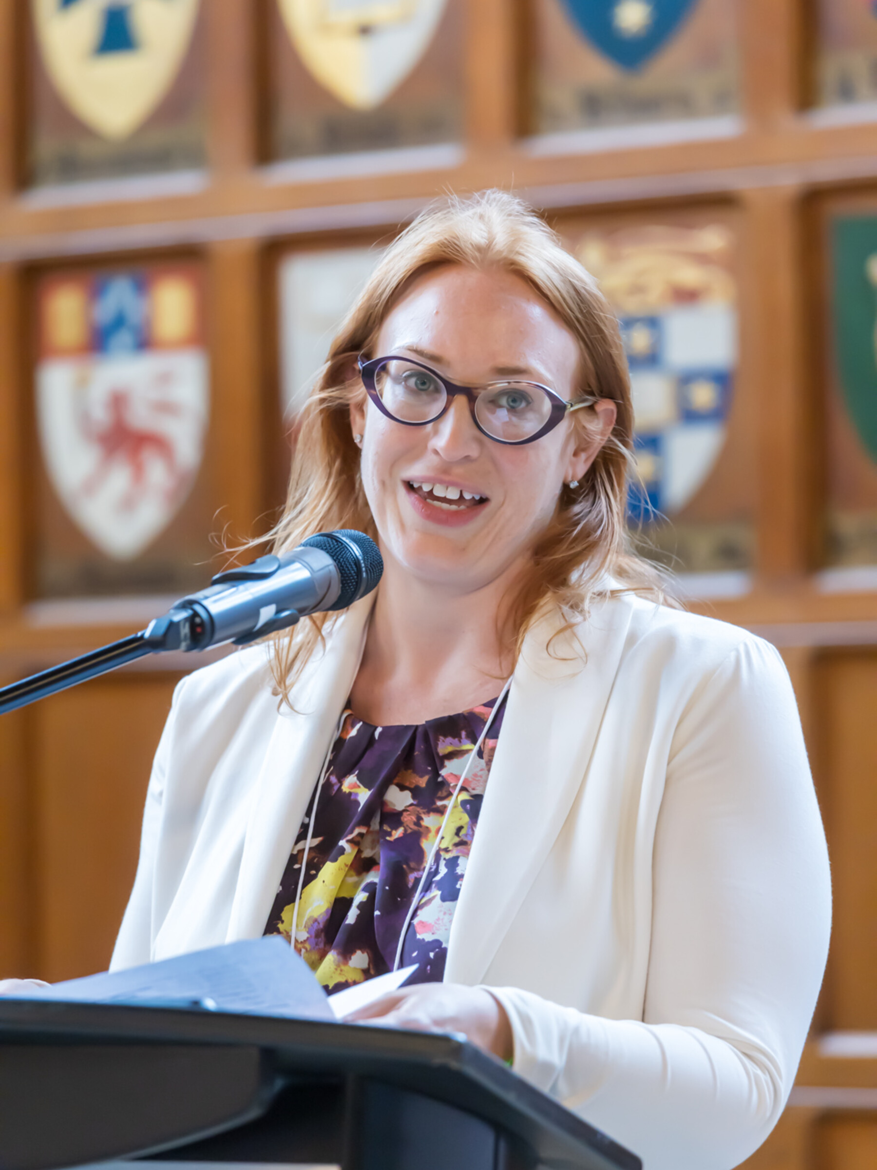 Dr. Meredith Giuliani, Associate Dean, PGME, opening the UTDRO Post-Grad Graduation Ceremony 2024.