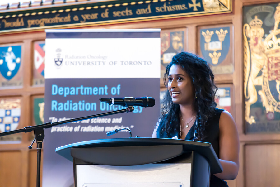 Revadhi Chelvarajah, Co-Chief Fellow, spoke on behalf of her classmates in the Fellowship Program.